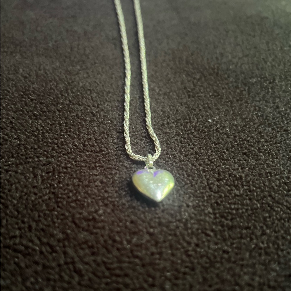Elegant Silver Heart Necklace